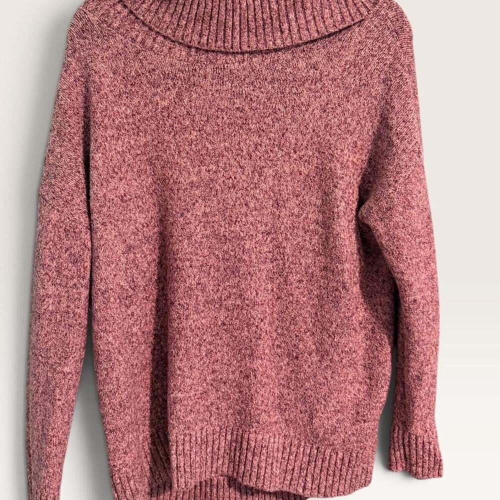 Old Navy Womens Mauve Pink Marled Knit Sweater Large Cozy